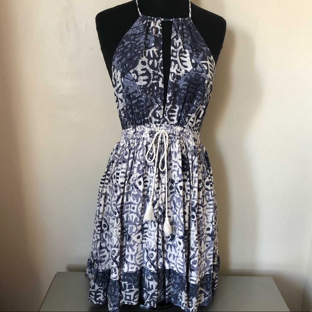 HP 🎉Free People Open Back Boho Mini Halter Dress